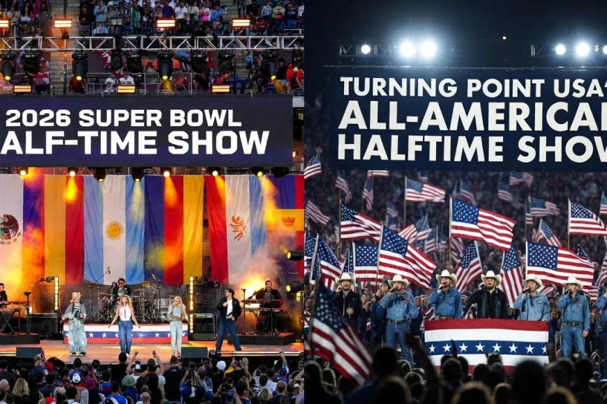 "A critical insight of both SUPER BOWL 2026 HALFTIME SHOWS"