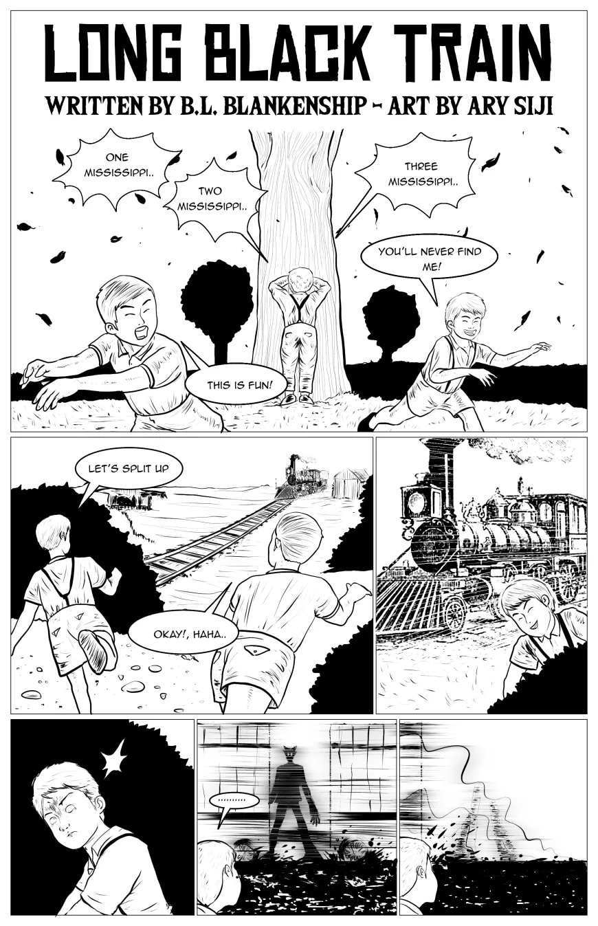 LONG BLACK TRAIN (FREE 10pg COMIC)